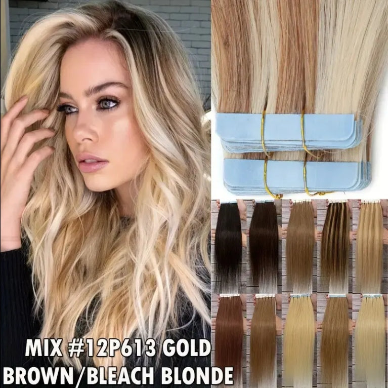 Tape On Hair Extension Virgin Cuticle Russian Natural Appearance Human Invisible Human Hair Extension