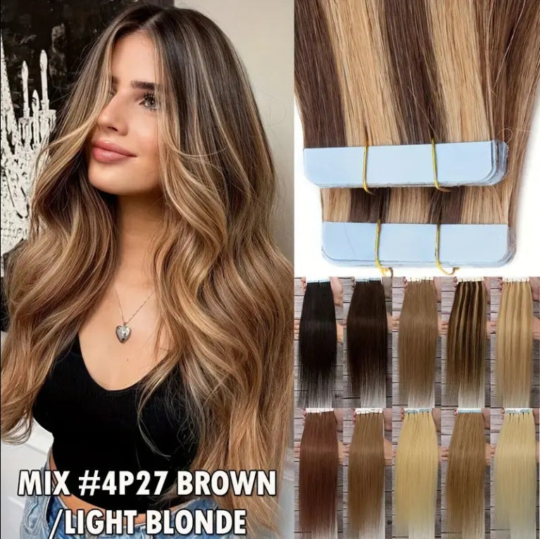 Tape On Hair Extension Virgin Cuticle Russian Natural Appearance Human Invisible Human Hair Extension