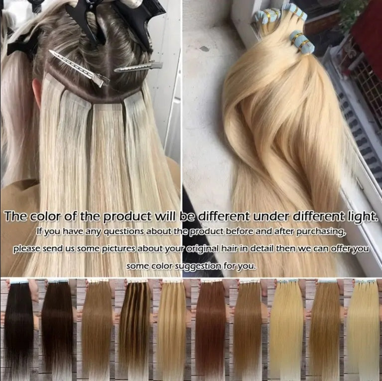 Tape On Hair Extension Virgin Cuticle Russian Natural Appearance Human Invisible Human Hair Extension