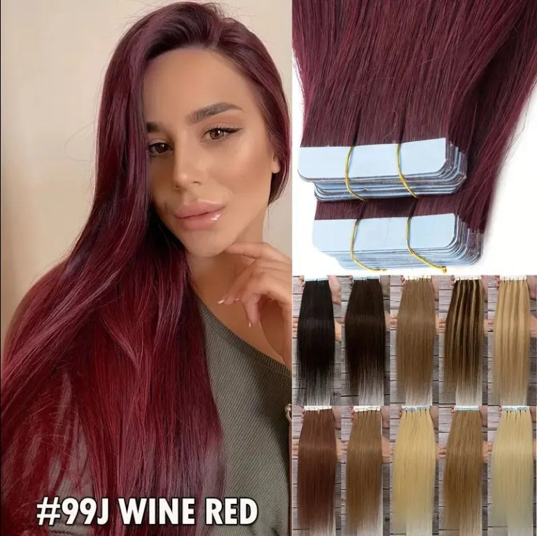 Tape On Hair Extension Virgin Cuticle Russian Natural Appearance Human Invisible Human Hair Extension